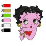 Betty Boop 09 Embroidery Design